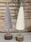 Preview: Tannenbaum Filz Wolle Holz grau