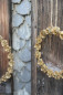 Preview: Blütenkranz Metall mattgold