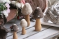 Mobile Preview: Pilz mit weißen Punkten Holz Wolle Filz Holz - big