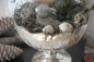 Preview: Glaspokal antik-silber - Schale auf Fuss