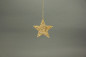 Mobile Preview: Sisalstern Glimmer gold Weihnachtsdeko 15 cm