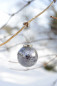 Mobile Preview: Weihnachtskugel Glas graublau "ORNARIA"