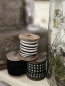 Preview: Edles Baumwollband black auf Holzspule
