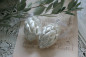 Preview: Glaszapfen cream mit Perlen 13 cm Baumbehang
