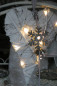 Preview: Dekoherz weiß Snowflake LED Lichterkette Rattan Herz beleuchtet