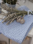 Preview: Tischdecke blau mit weißem Muster 110 x 110cm