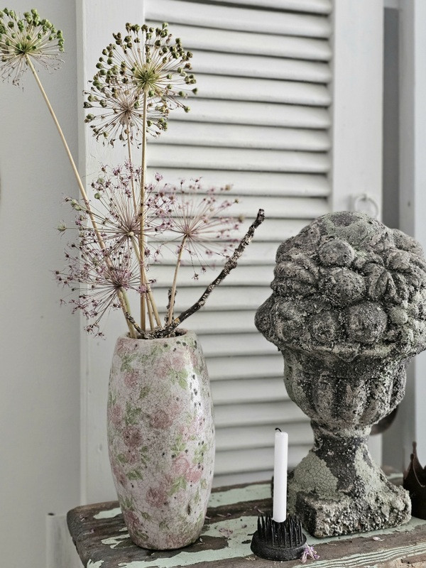 Preview: Blumen-Vase-Keramik-rose