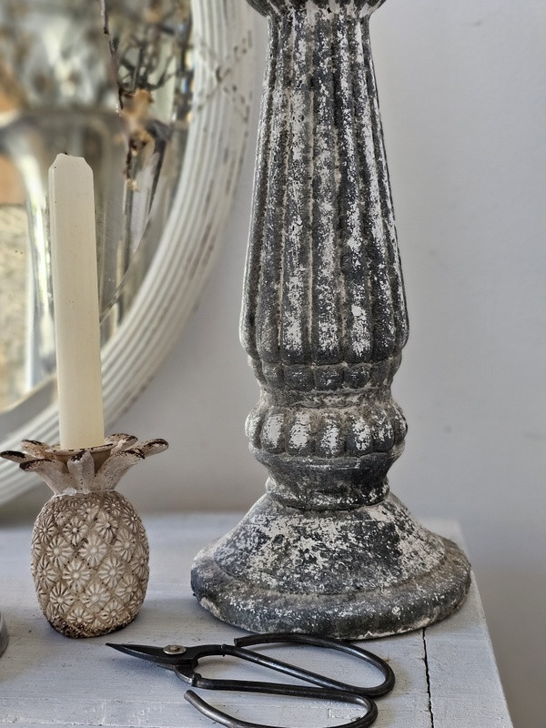 Preview: Kerzenstaender-Fuss-Keramik-Gips