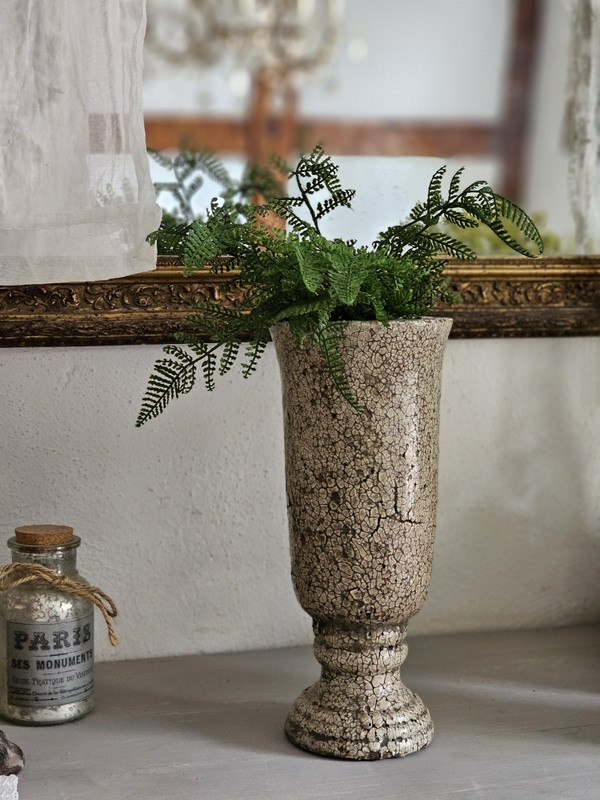 Preview: Vase Topf Keramik Krakelee