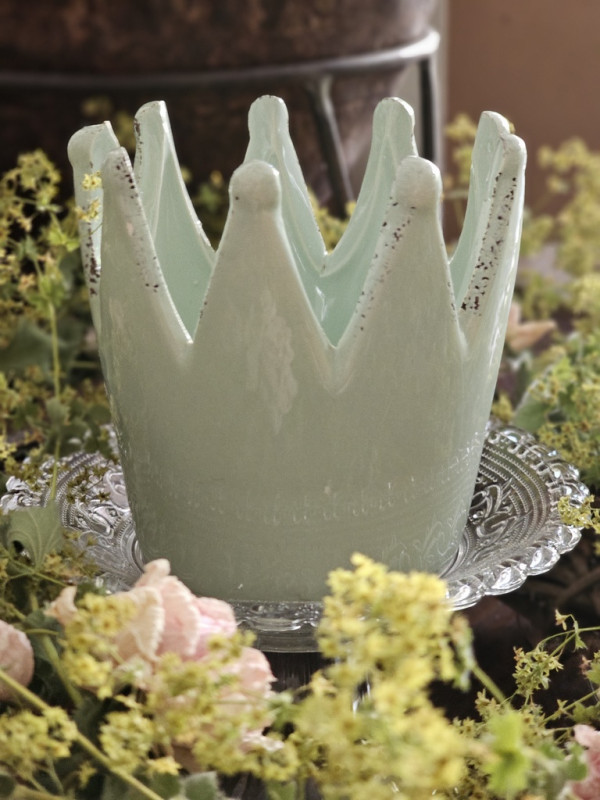 Preview: keramik-kronen-topf-set-mint
