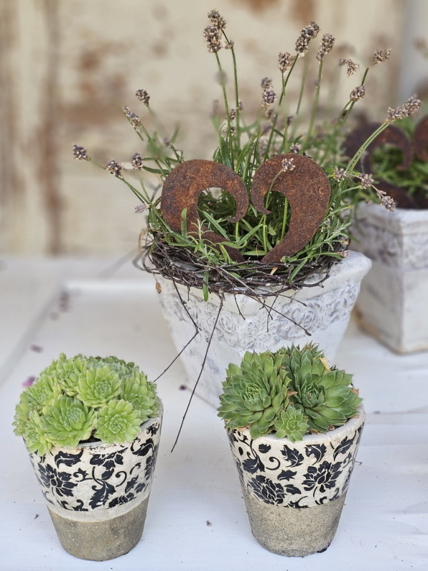 Preview: eisen-deko-herz-blumen-