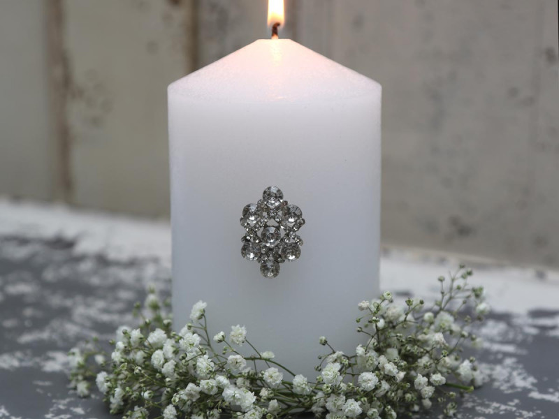 Spieß f Kerzen Deko Strass Steinchen No.4