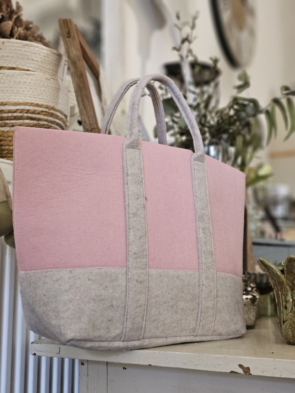 FILZ TASCHE altrosa grau