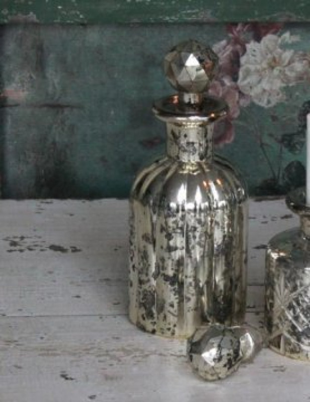 Flacon Glasflasche Karaffe Bauernsilber