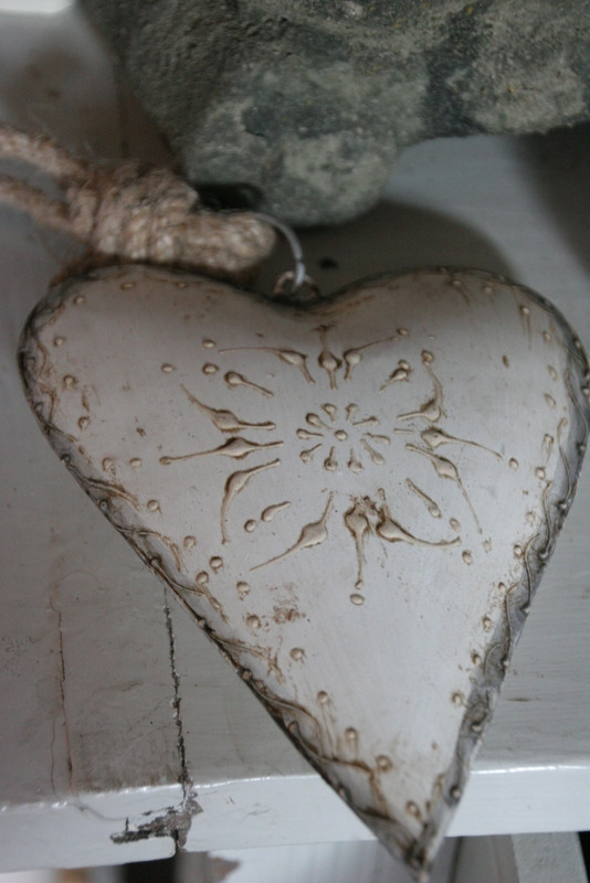 Metall-herz-cream-white