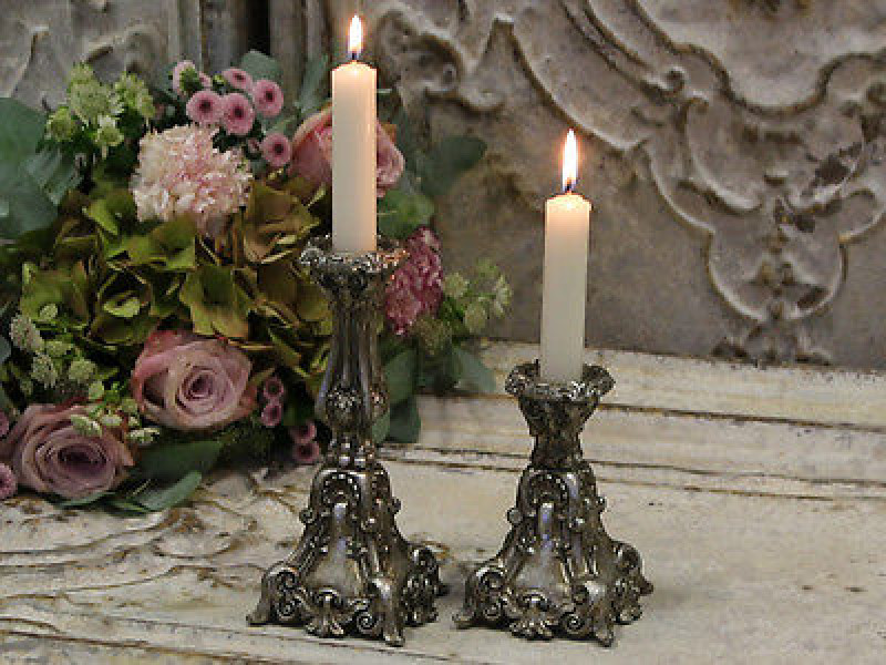 Kerzenständer altfranz. Leuchter antik-silber