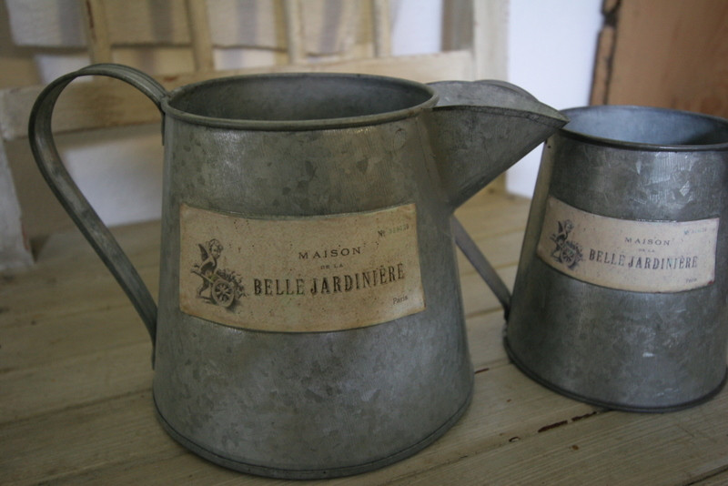 Preview: Blumen Metall Topf Gießkanne Zink No.2