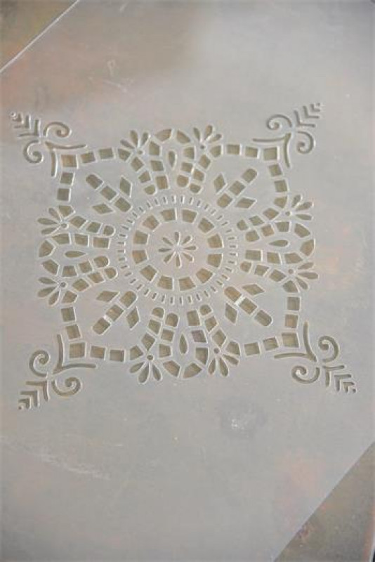 Schablone Möbeldekoration filigranes Muster 40x30 cm No.6
