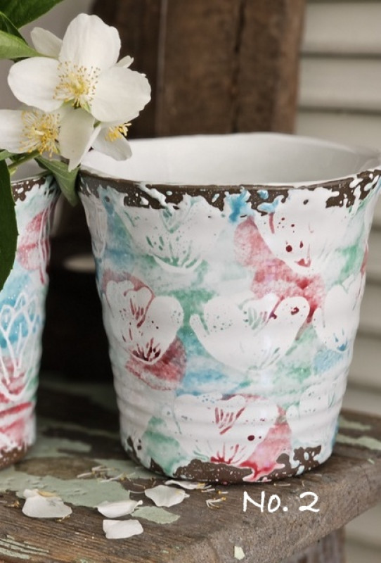 Blumentopf Übertopf Keramik Tulpen Blumen