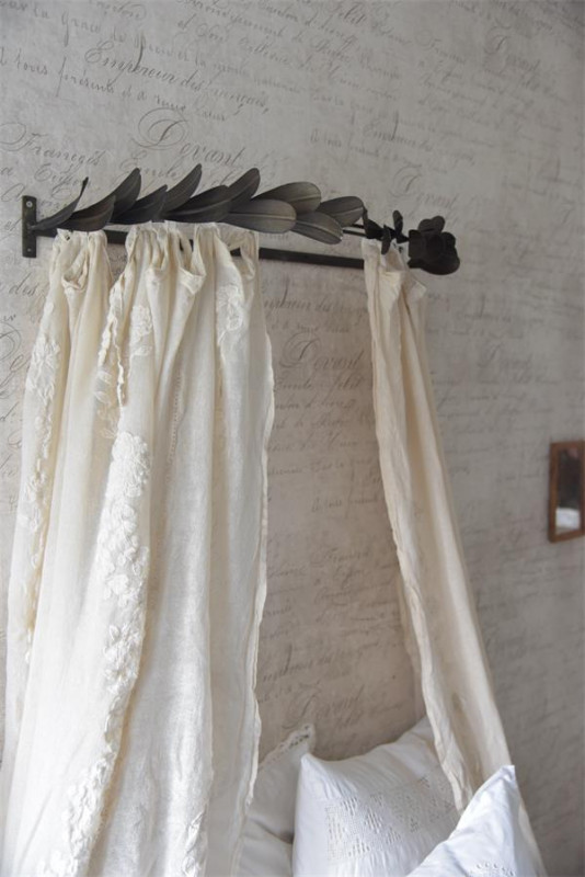 Preview: Betthimmel Bettkrone Metall Vorhangstange JDL