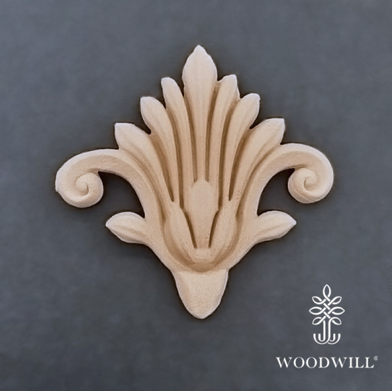 flexibles Holzornament Wood Carving 7,5 cm