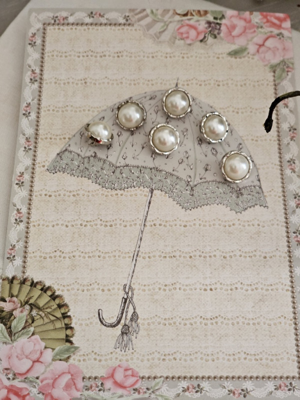 Preview: Knöpfe Perle Romantik