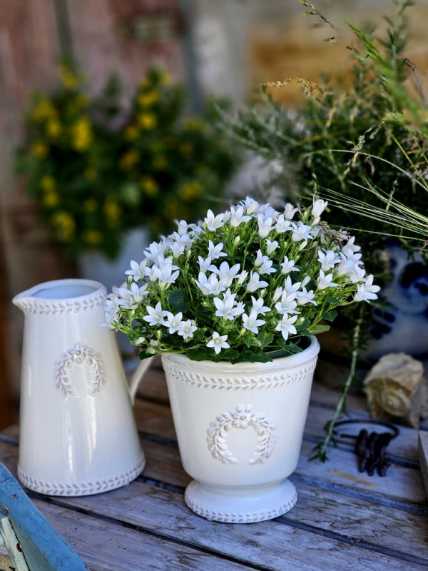 Krug Vase Lorbeerkranz antique-cream "S"