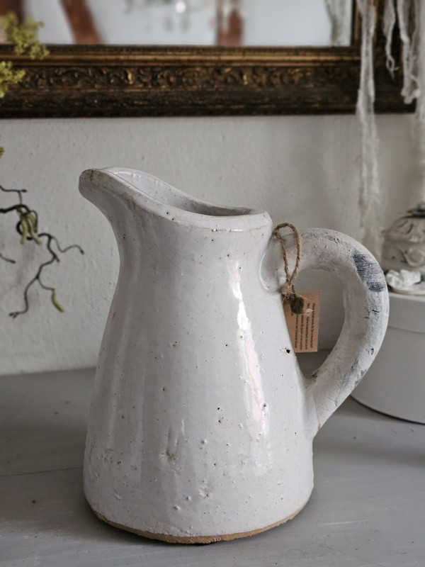 Preview: Country Krug Keramik Landhaus Charme 22cm