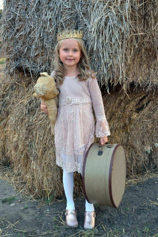 Kinder Kleid Petit Baumwolle Tüll rosa
