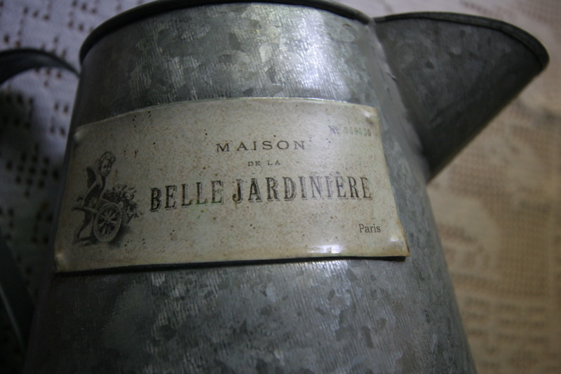 Preview: Blumen Metall Topf Gießkanne Zink No.2