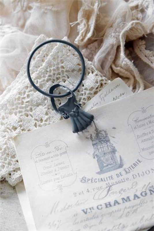 Metal Clip im Ring Vintage Klammer Vorhang Gardine Tags