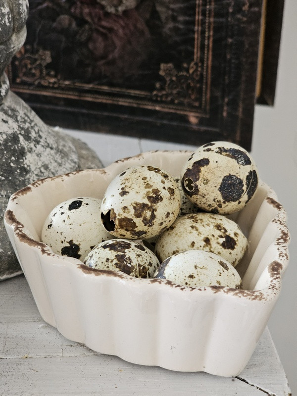 Schale Herz Keramik Vintage Cream