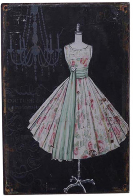 Schild Vintage Kleid "Couture"  30x20 cm