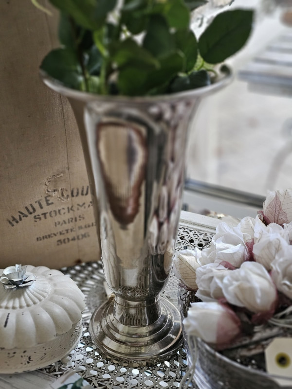 Vase ALU silber Blumenvase 31cm