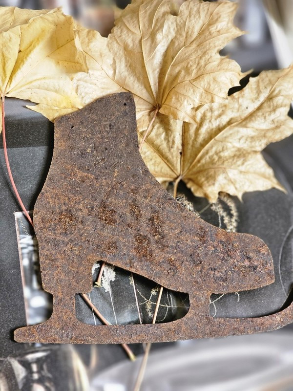 Preview: Schlittschuh Winter Rostdeko