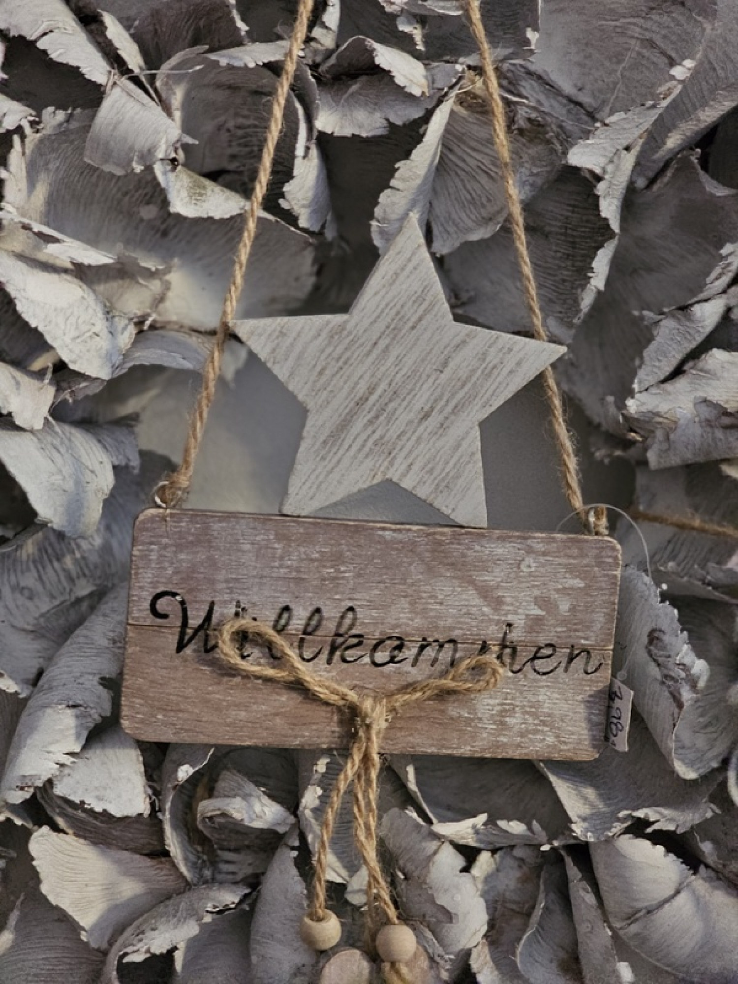 Stern-schild-willkommen-anhaenger