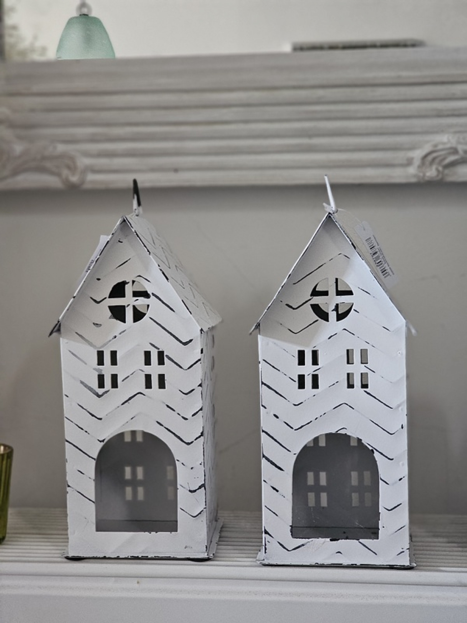 Metall Deko Haus white home