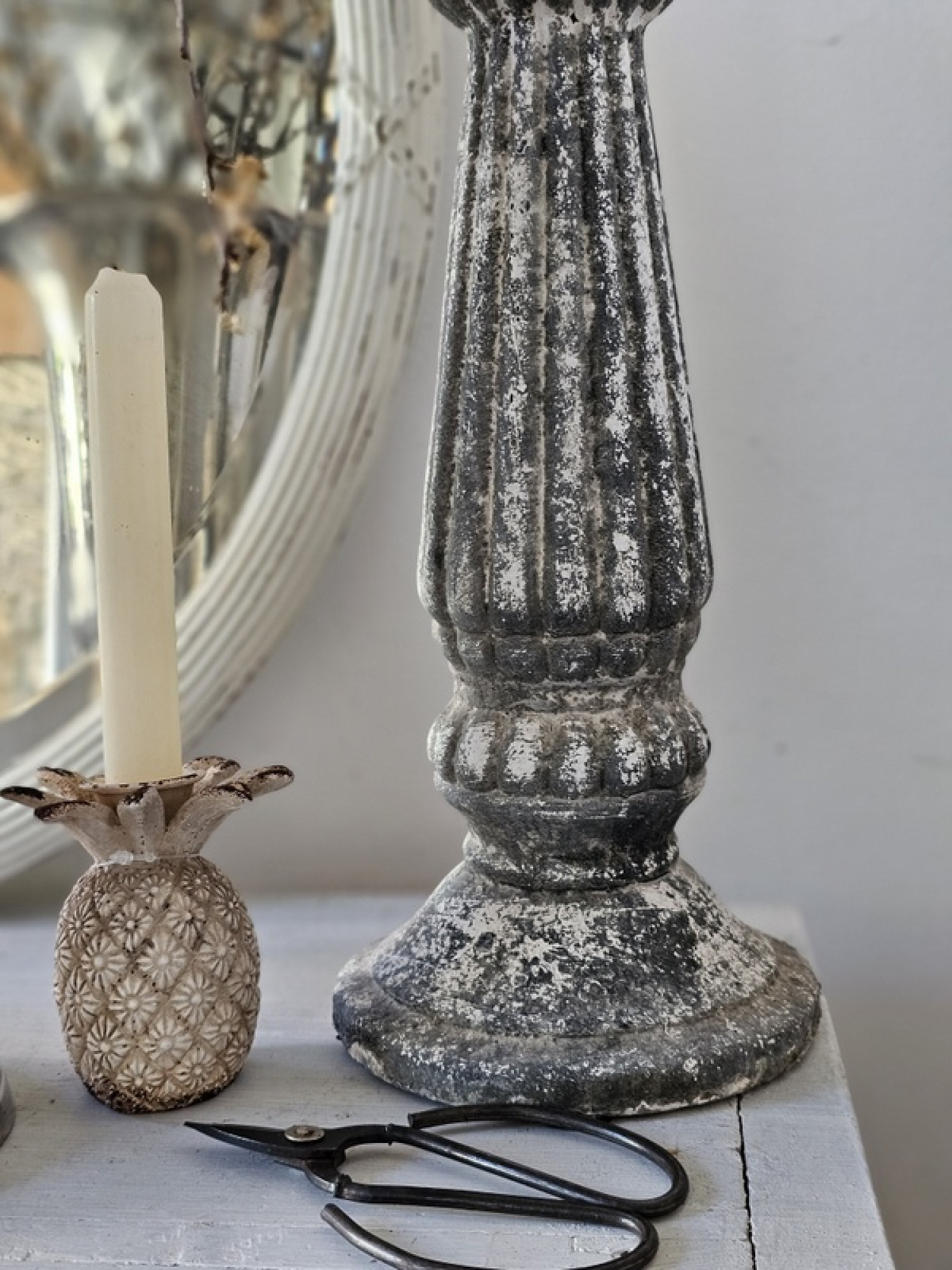 Kerzenstaender-Fuss-Keramik-Gips