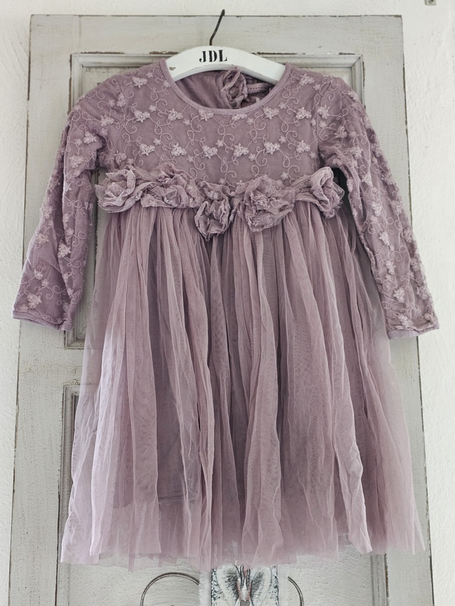 french-vintage-kinder-kleid-lila