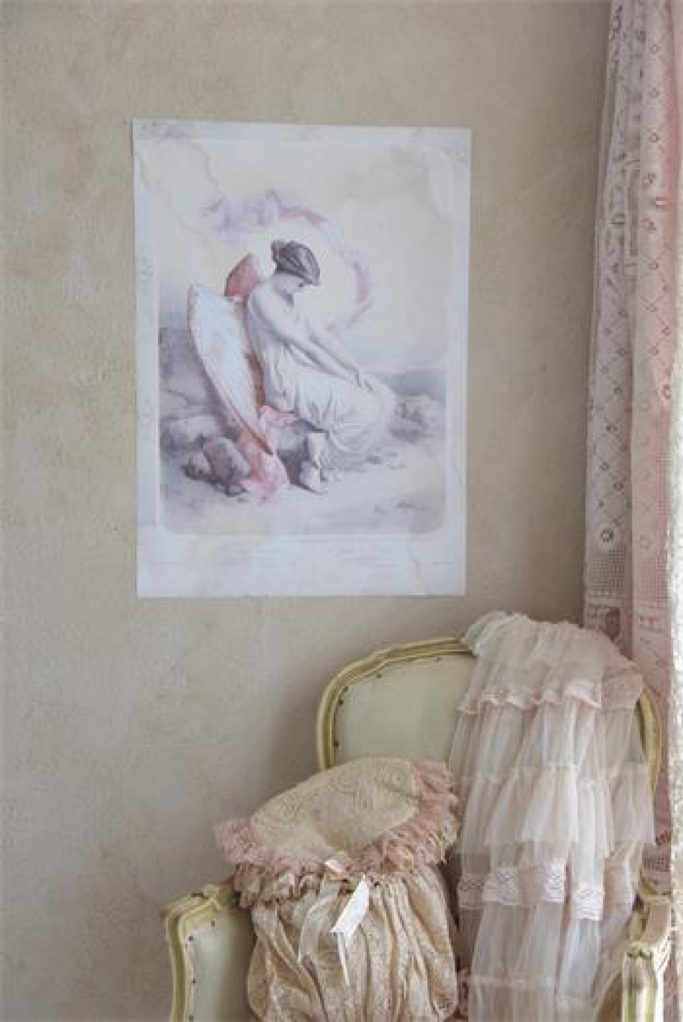 Poster Fallen Angel - rosa 29,5x42