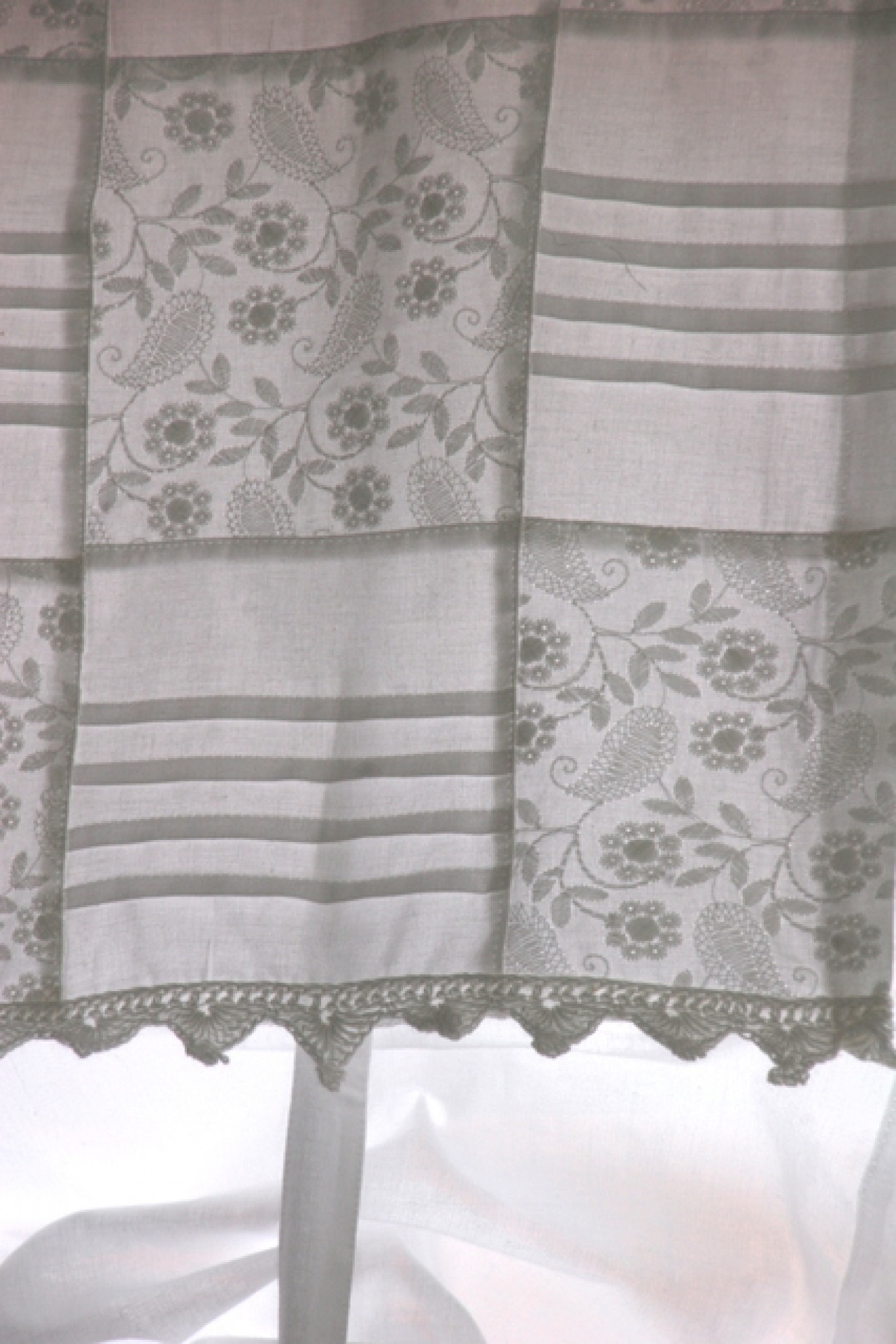 GARDINE Vorhang Rollgardine Baumwolle Vintage weiß 60x140 HANNAH