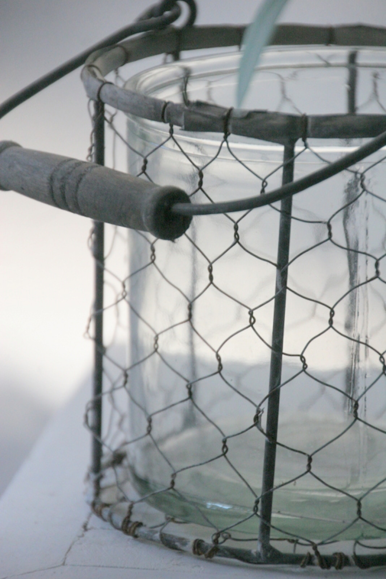 Vase Windlicht Fil de Fer Korb