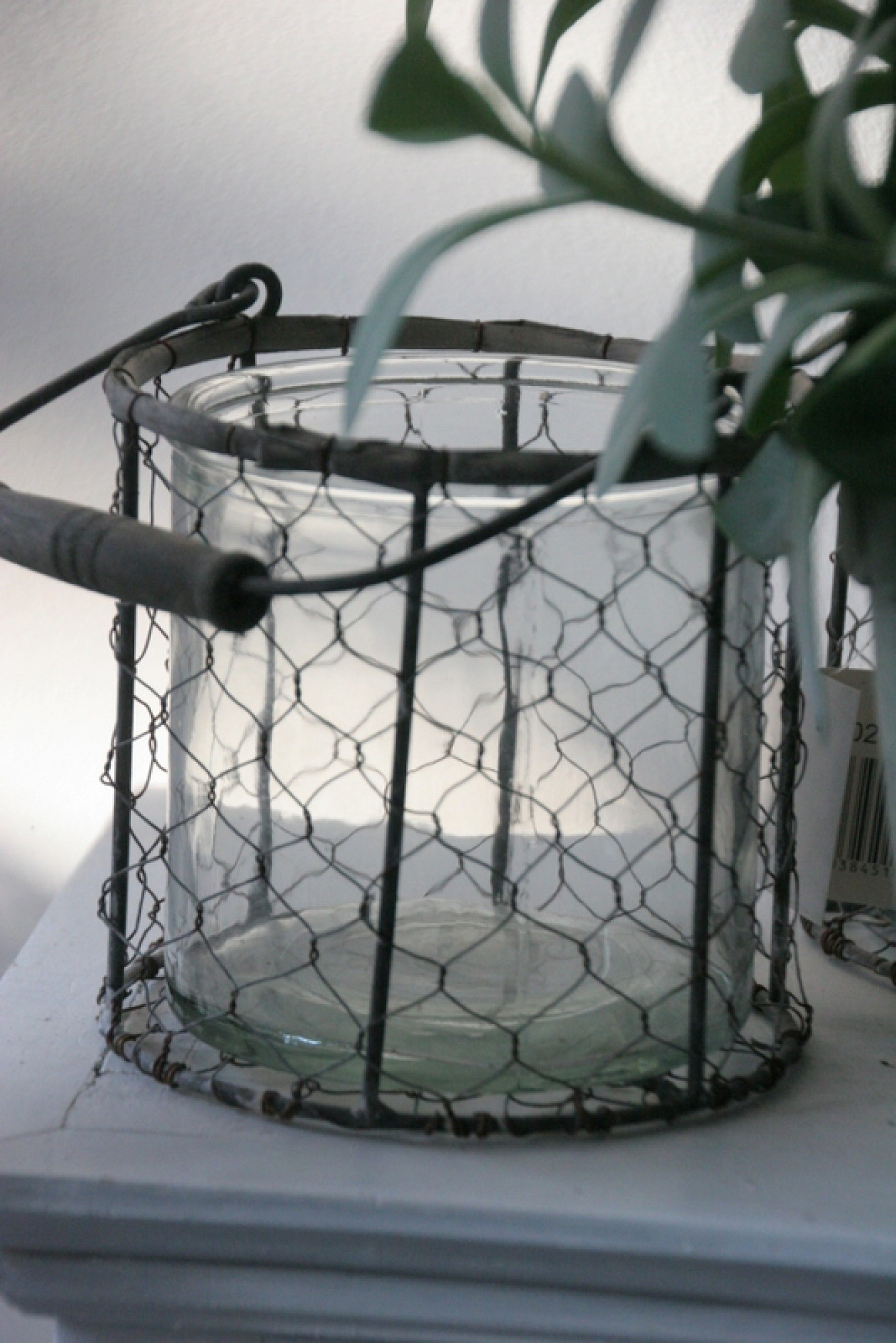 Vase Windlicht Fil de Fer Korb