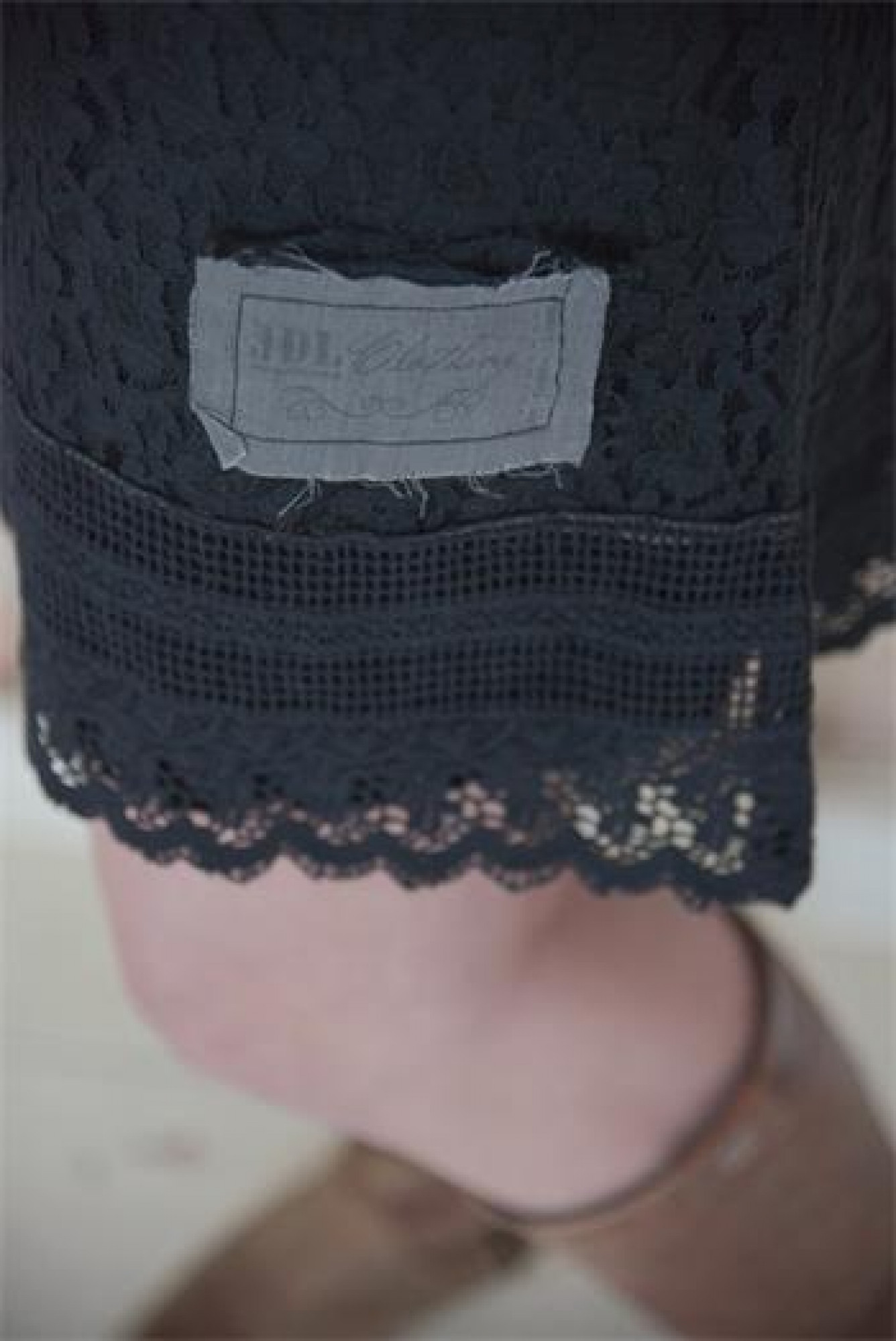 Kleid Vintage Baumwollspitze black