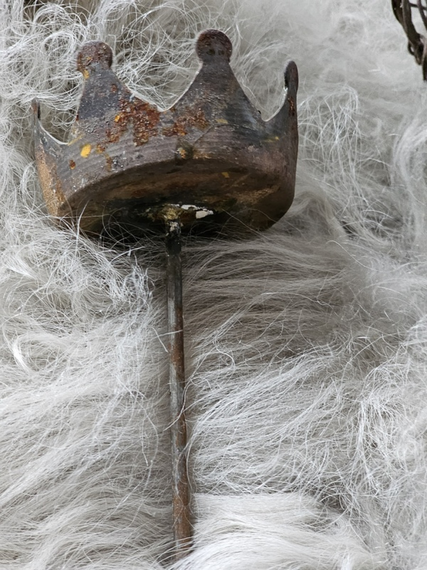 Kerzenstecker Kerzenhalter Metall Krone