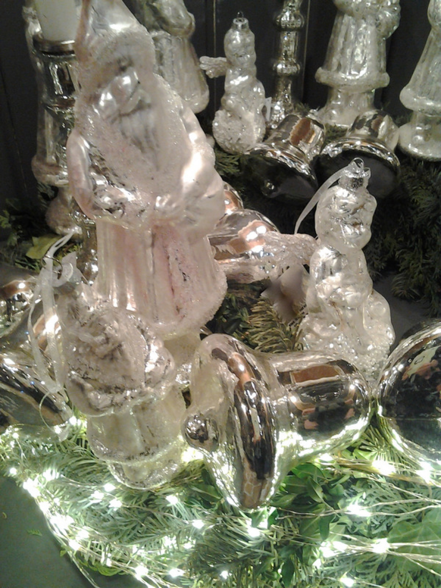 Weihnachtsmann Nikolaus X-Man Glas frosty white