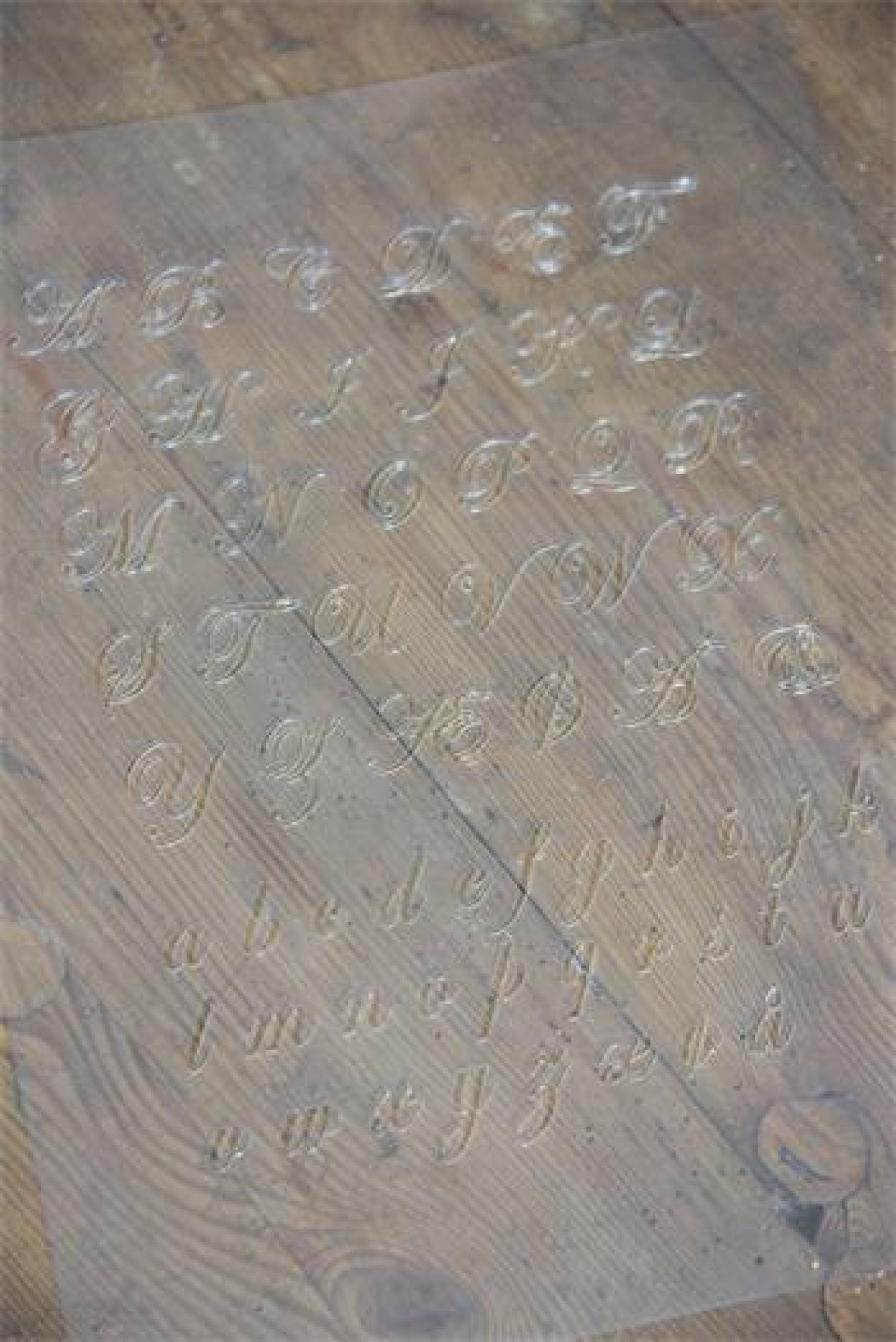 Schablone Möbeldekoration Alphabet wiederverwendbar 40x30 cm