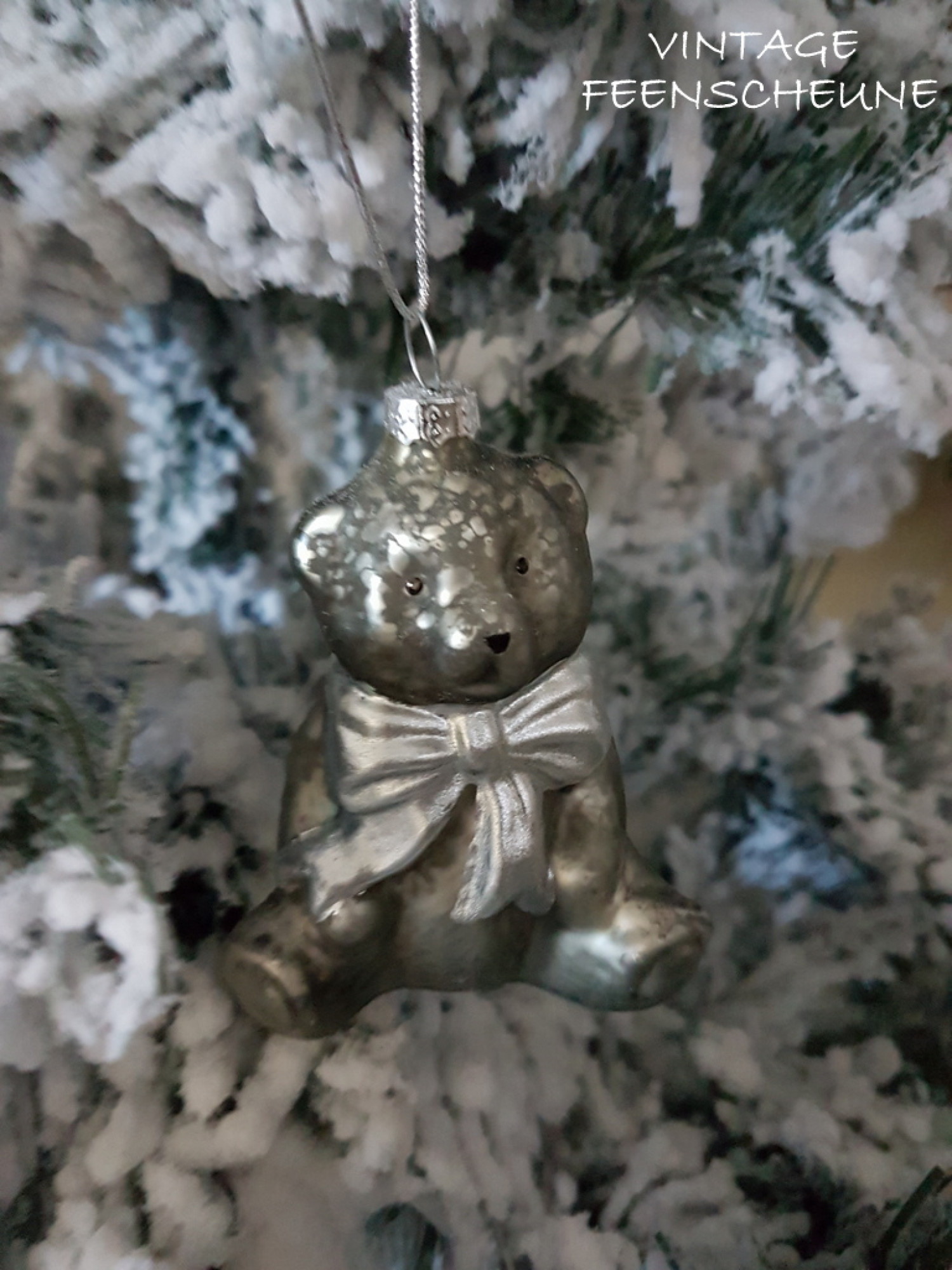 Teddybär Schleife Baumbehang Weihnachtsschmuck