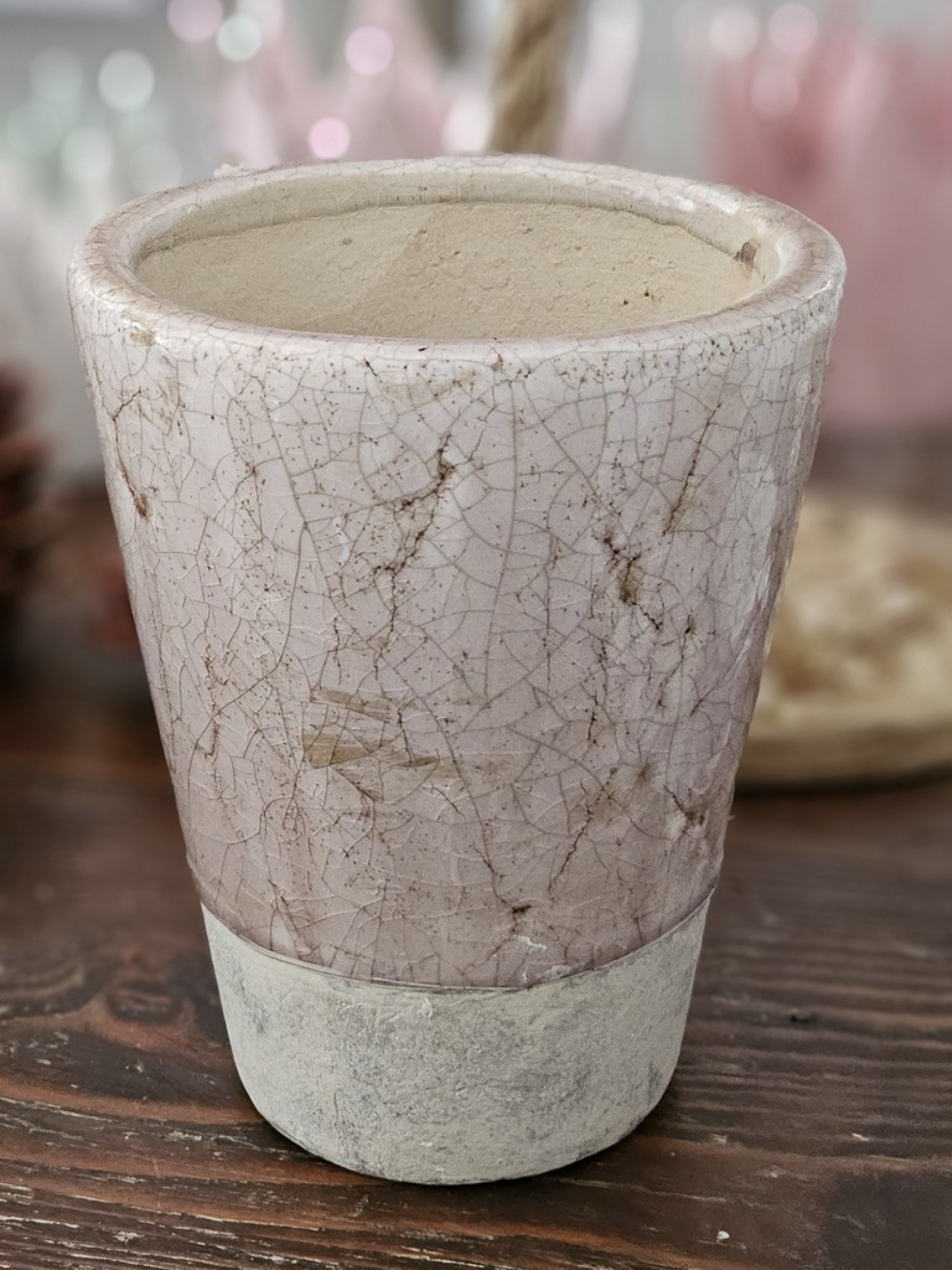 Keramik-Übertopf / Vase „rose“