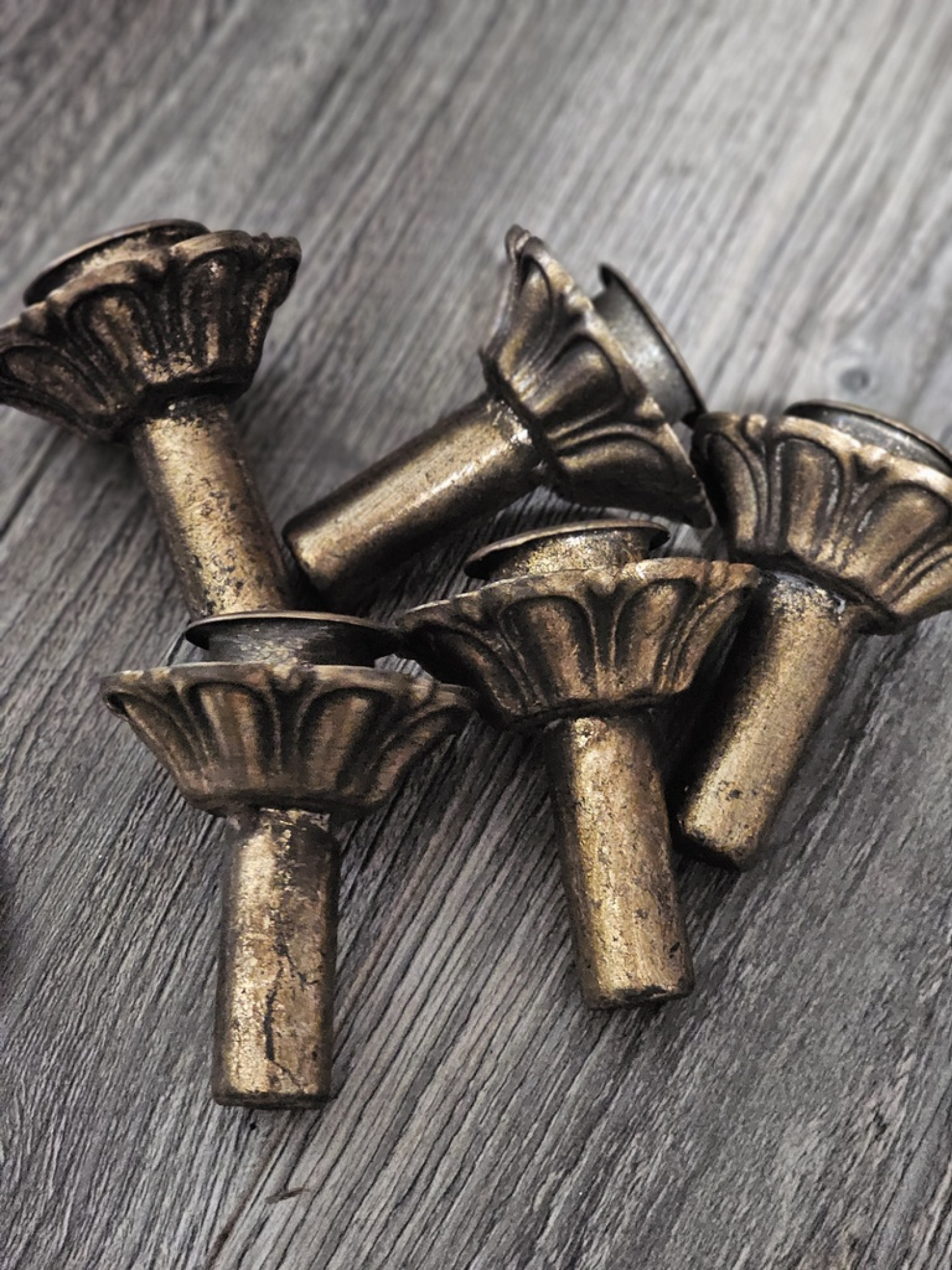 Kerzenhalter für Flaschen – mattgold